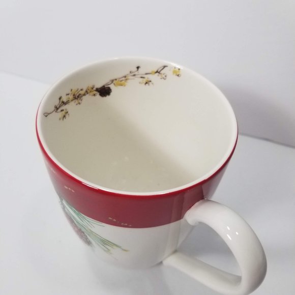 Lenox Coffee Mug Winter Song Pinecone Forest Xmas - Picture 5 of 5